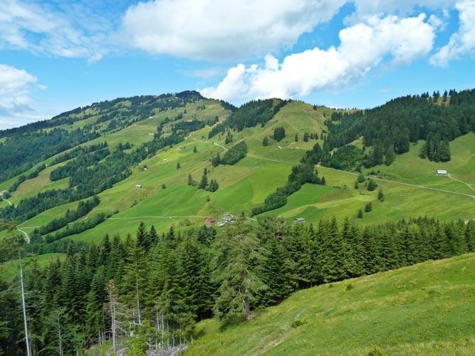 Sicht vom Gätterlipass Richtung Rigi Scheidegg