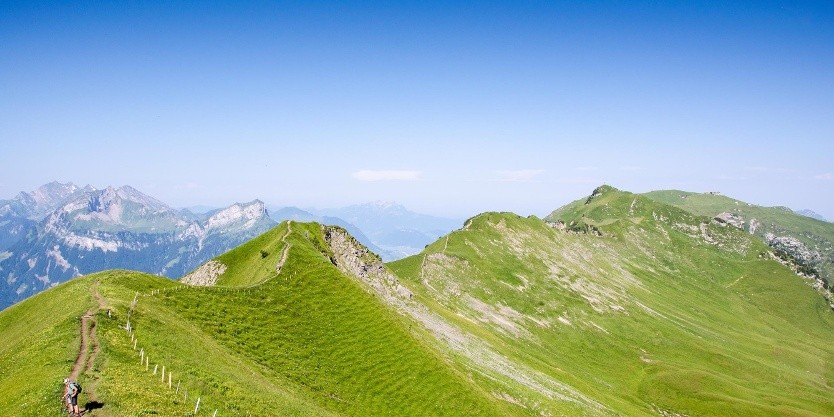 Blick auf den Gratwanderweg