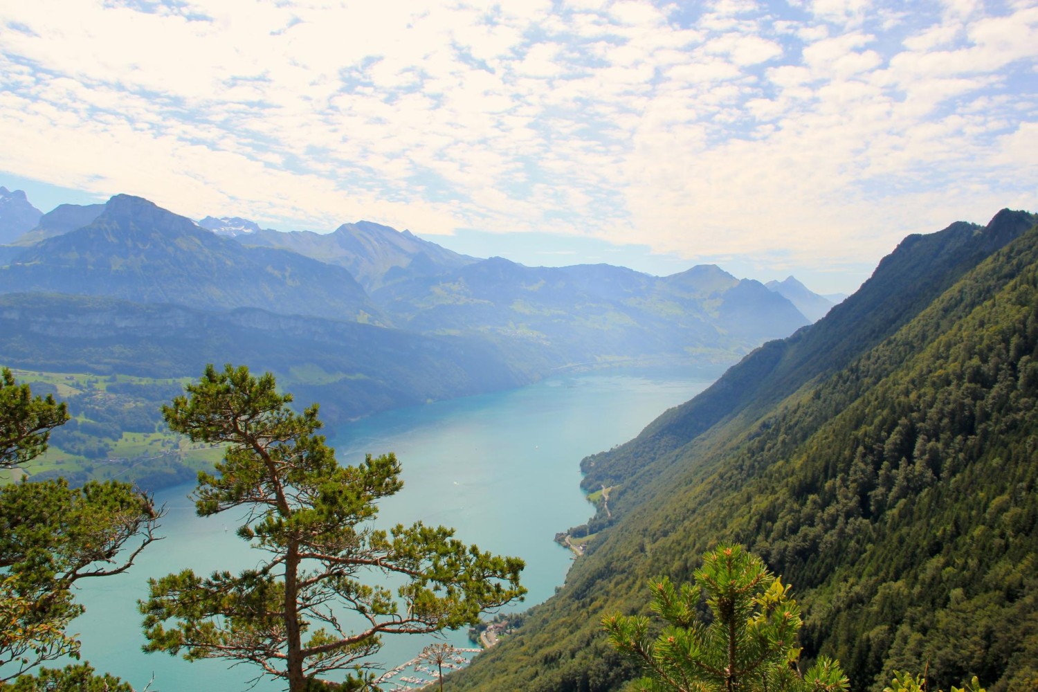 Blick über den Vierwaldstättersee Richtung Beckenried